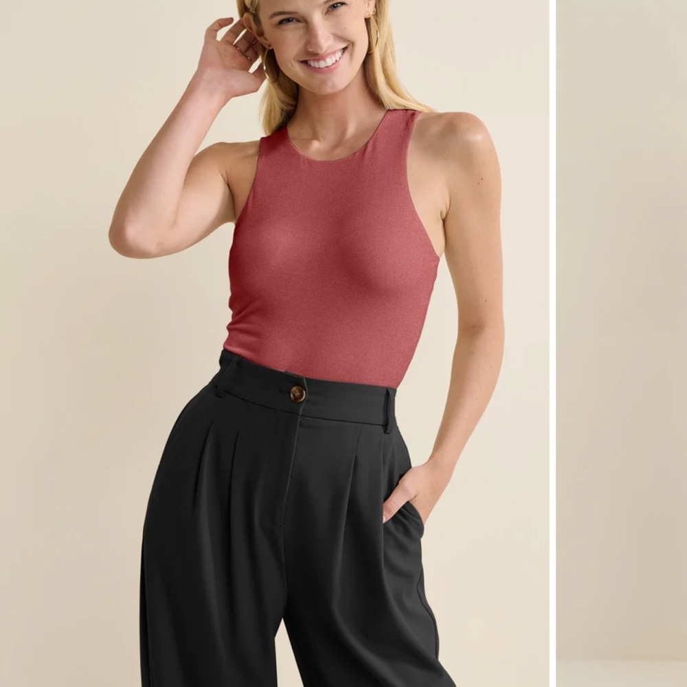 VENUS mauve  Sleeveless Bodysuit